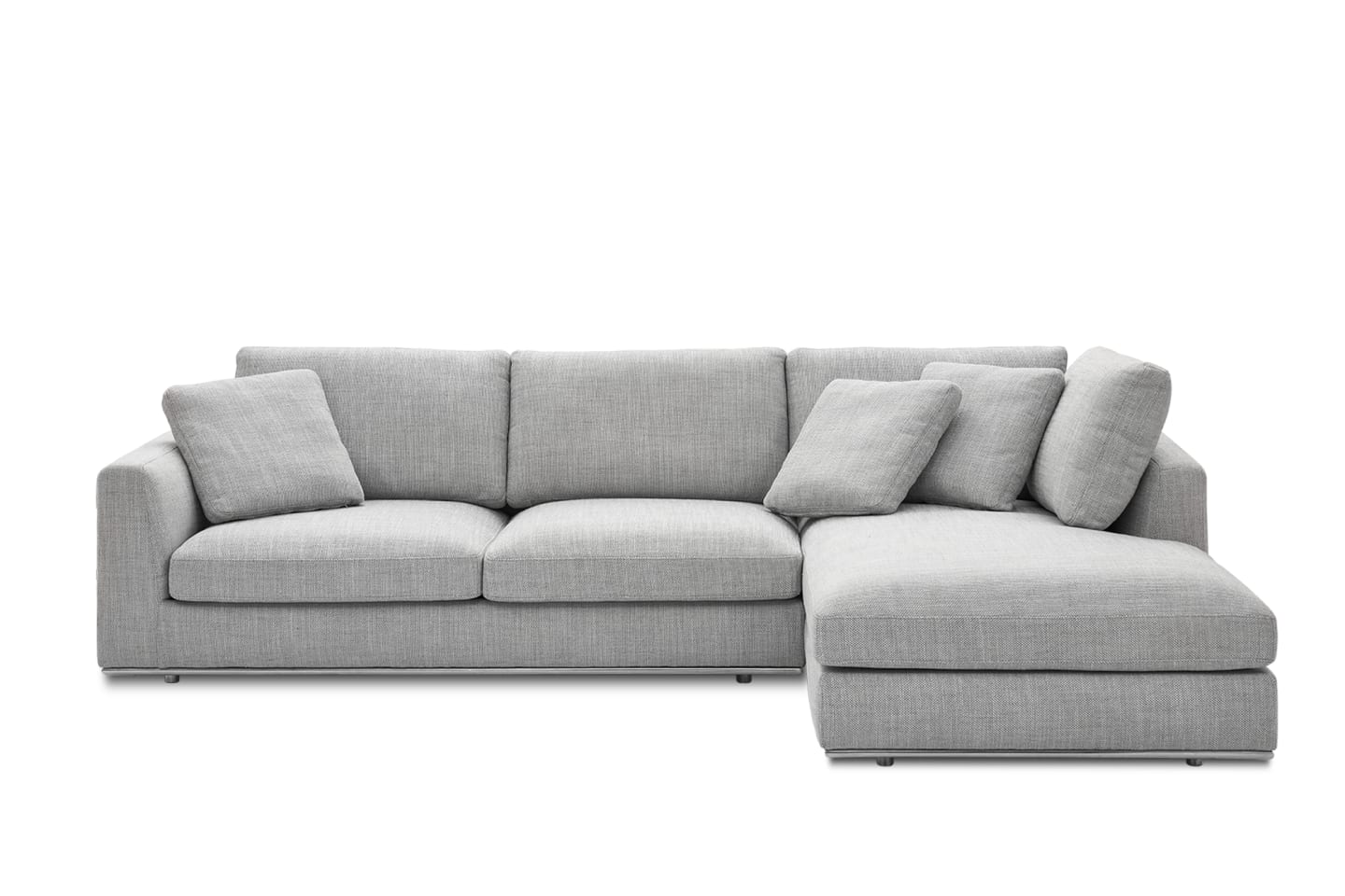 Hamilton Sectional Sofa With Chaise, Left Facing, Smoke Grey