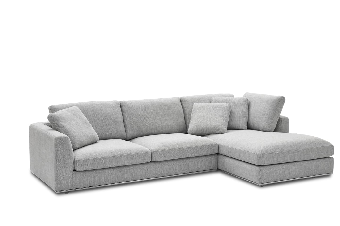 Hamilton Sectional Sofa With Chaise, Left Facing, Smoke Grey