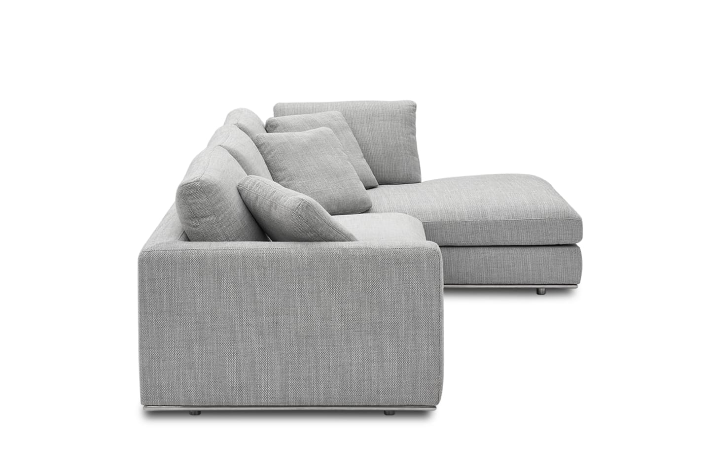 Hamilton Sectional Sofa With Chaise, Left Facing, Smoke Grey