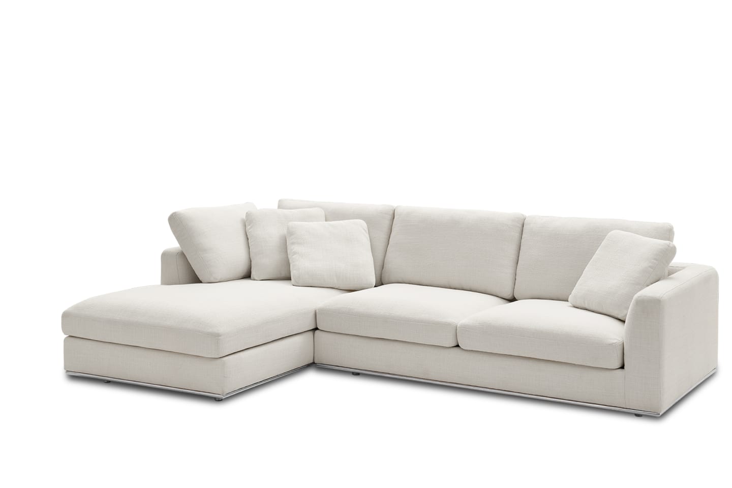 Hamilton Sectional Sofa With Chaise, Right Facing, Beige