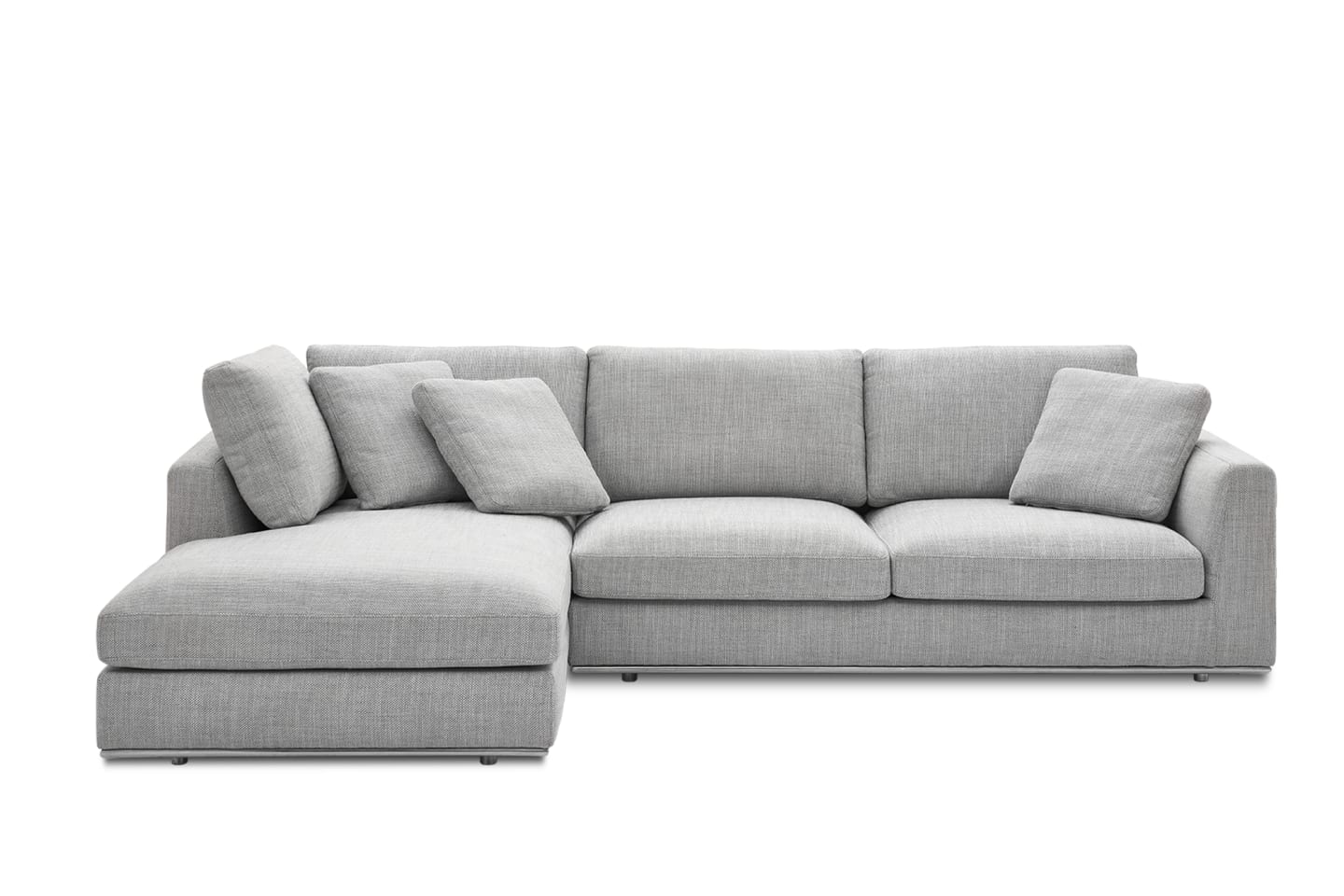 Hamilton Sectional Sofa With Chaise, Right Facing, Smoke Grey