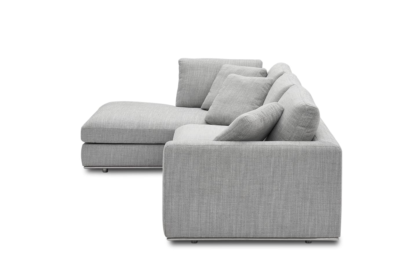 Hamilton Sectional Sofa With Chaise, Right Facing, Smoke Grey