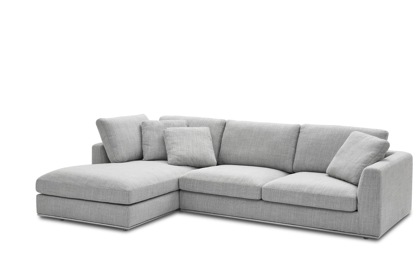 Hamilton Sectional Sofa With Chaise, Right Facing, Smoke Grey