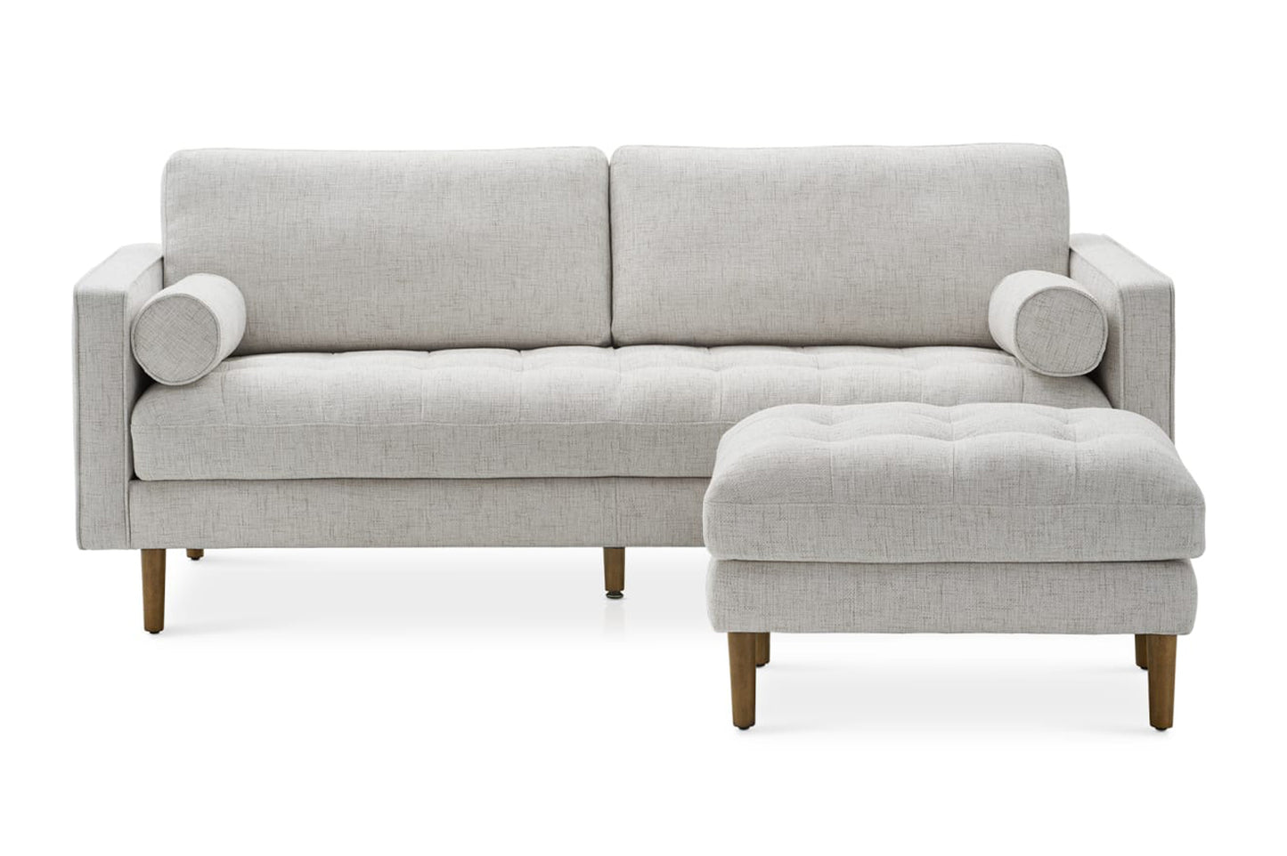 Napa 2 Seater Sofa With Ottoman, Beige