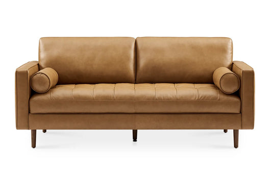 Napa 2 Seater Sofa, Tan Imitation Leather