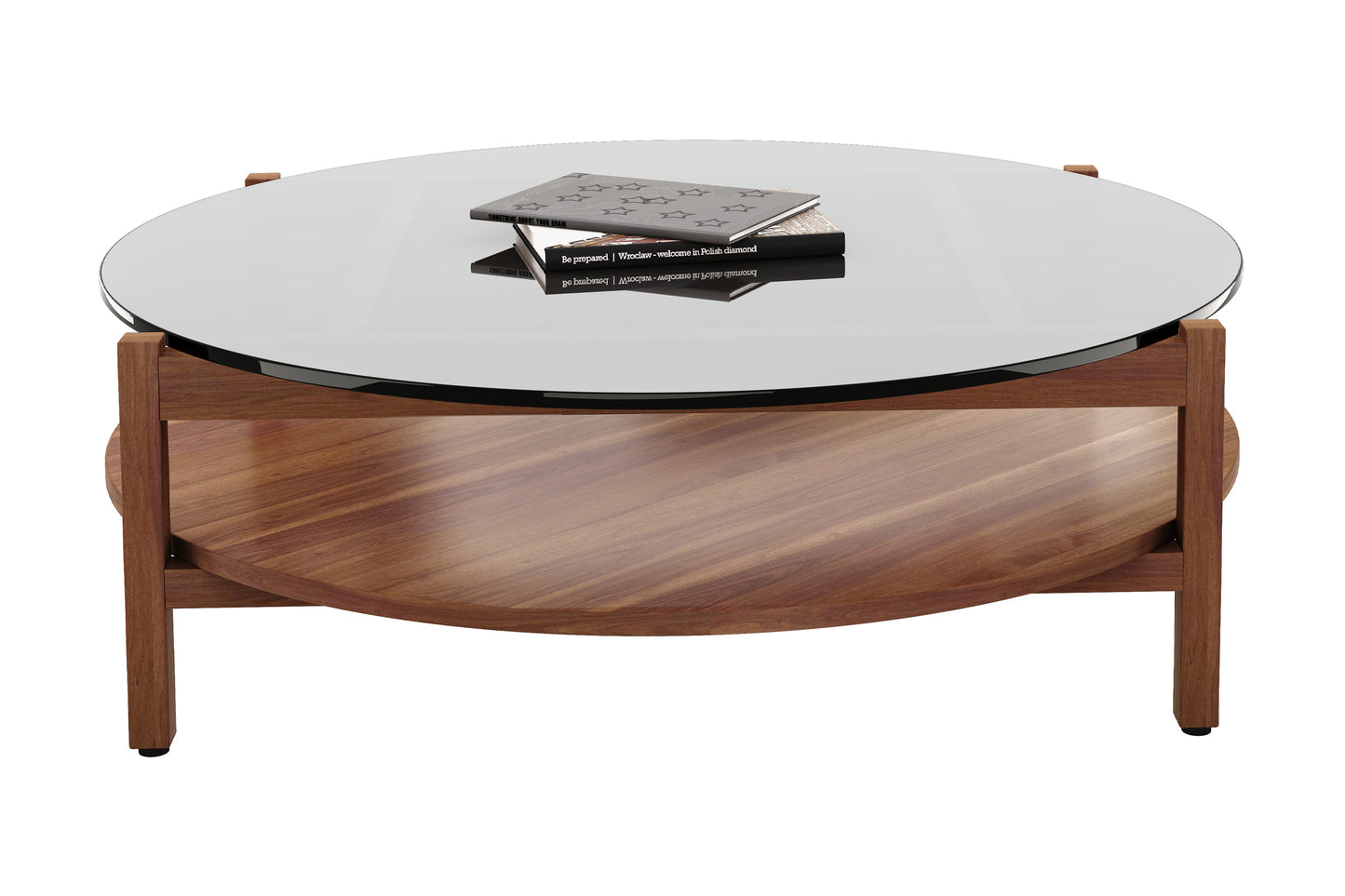 Oslo Coffee Table, Round, Dark Walnut