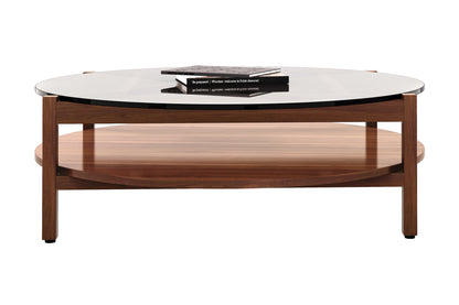 Oslo Coffee Table, Round, Dark Walnut