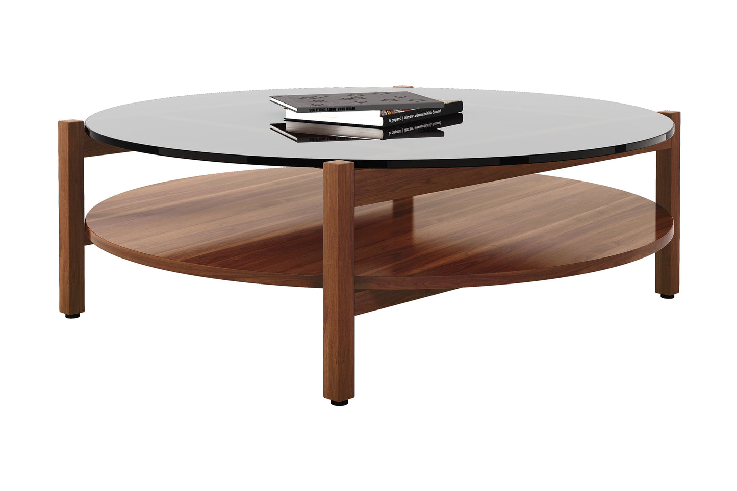 Oslo Coffee Table, Round, Dark Walnut