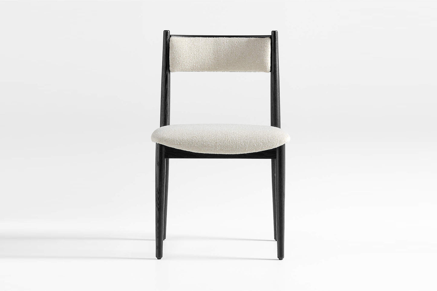 Barley Dining Chair, Black with Ivory Boucle