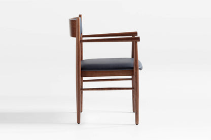 Barley Arm Chair, Black Imitation Leather