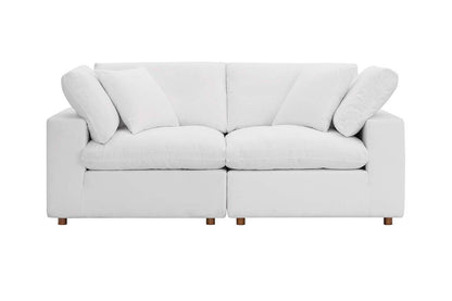 Commix Deep Seat Sectional Sofa, 2 Seater, White