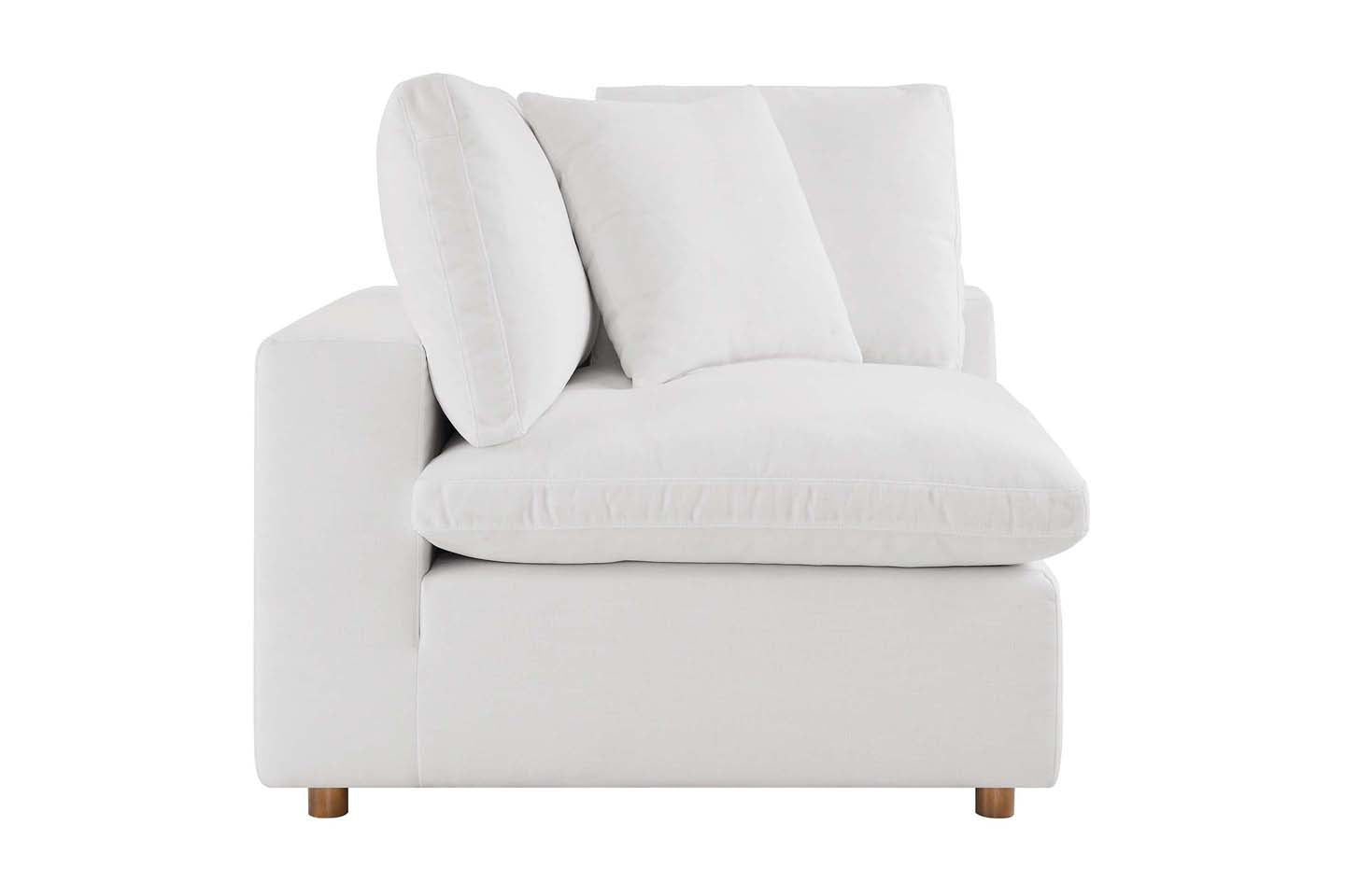 Commix Deep Seat Sectional Sofa, 2 Seater, White