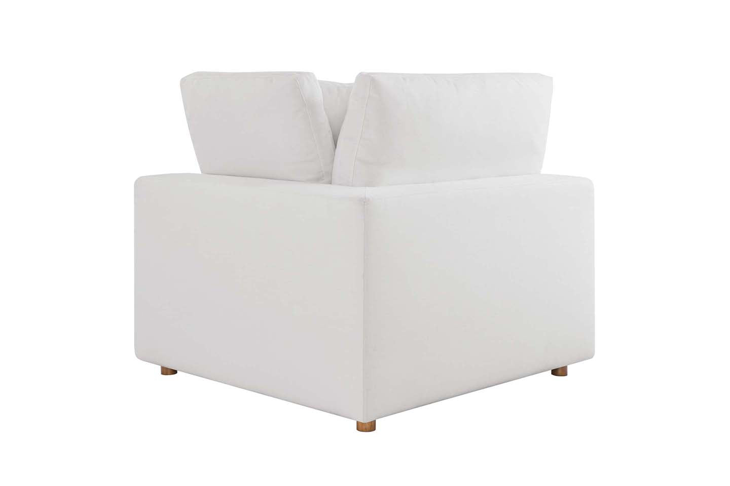 Commix Deep Seat Sectional Sofa, 2 Seater, White