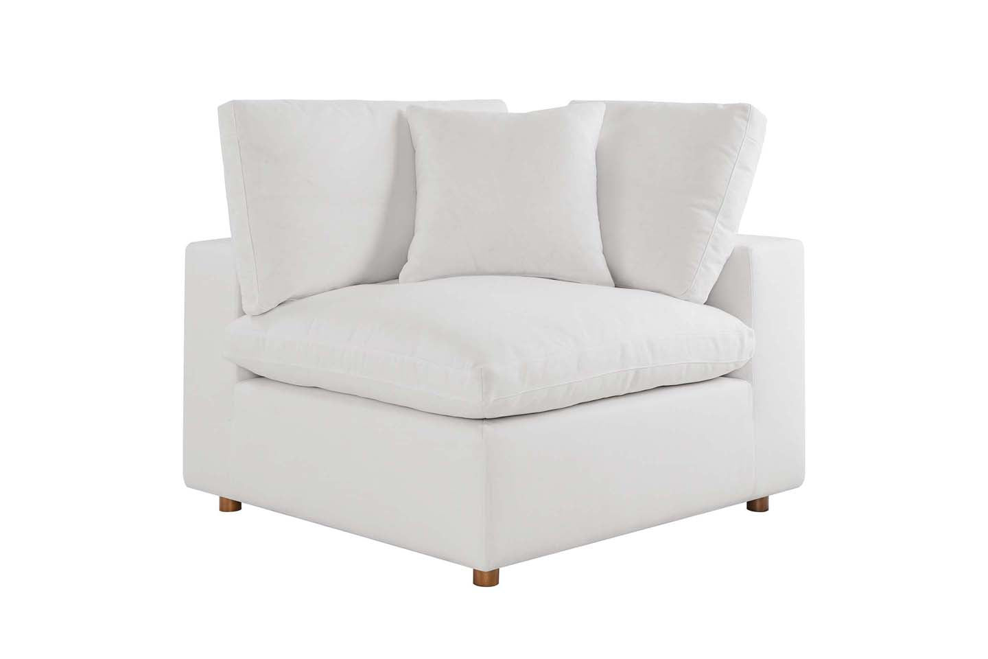 Commix Deep Seat Sectional Sofa, 2 Seater, White