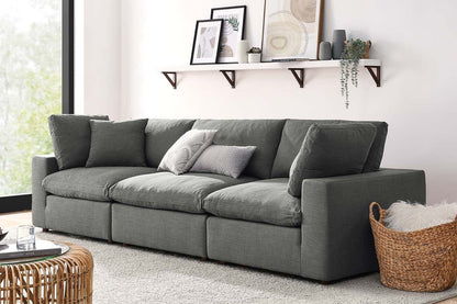 Commix Sectional Sofa, 3 Seater, Gray