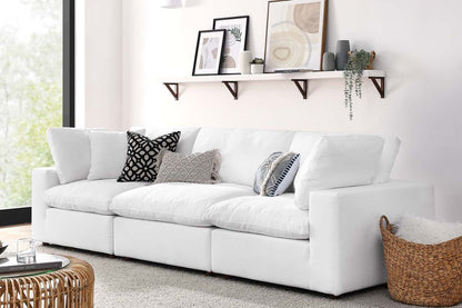 Commix Deep Seat Sectional Sofa, 3 Seater, White