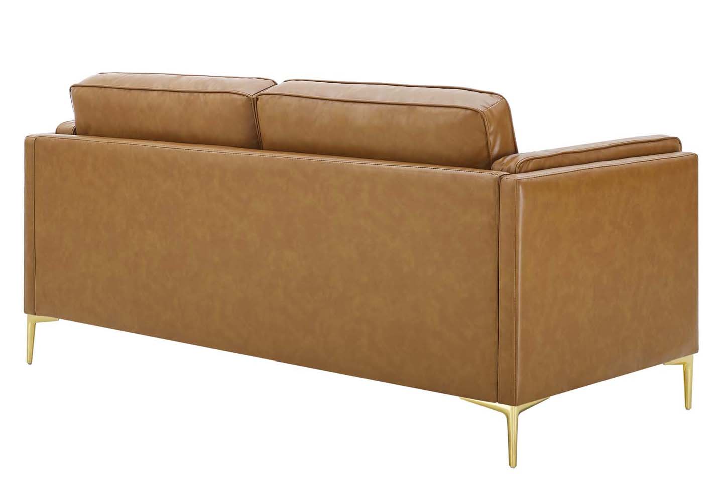 Noah 2 Seater Sofa, Tan Imitation Leather