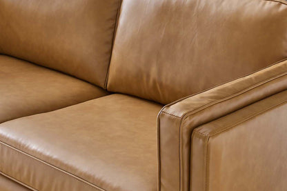 Noah 2 Seater Sofa, Tan Imitation Leather