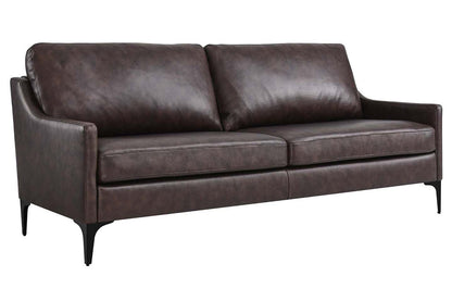 Madison 2 Seater Sofa, Brown Imitation Leather