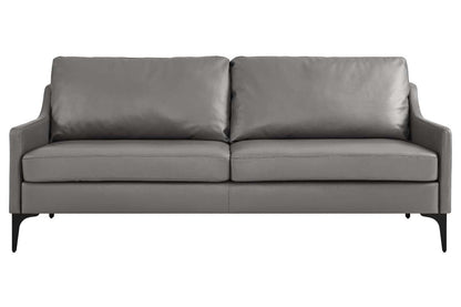 Madison 2 Seater Sofa, Gray Imitation Leather