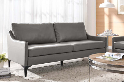 Madison 2 Seater Sofa, Gray Imitation Leather