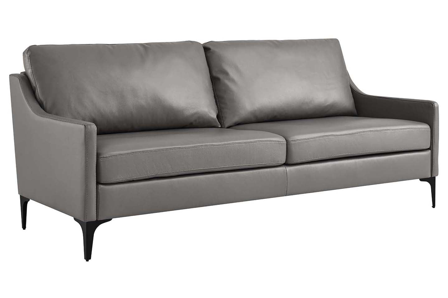 Madison 2 Seater Sofa, Gray Imitation Leather