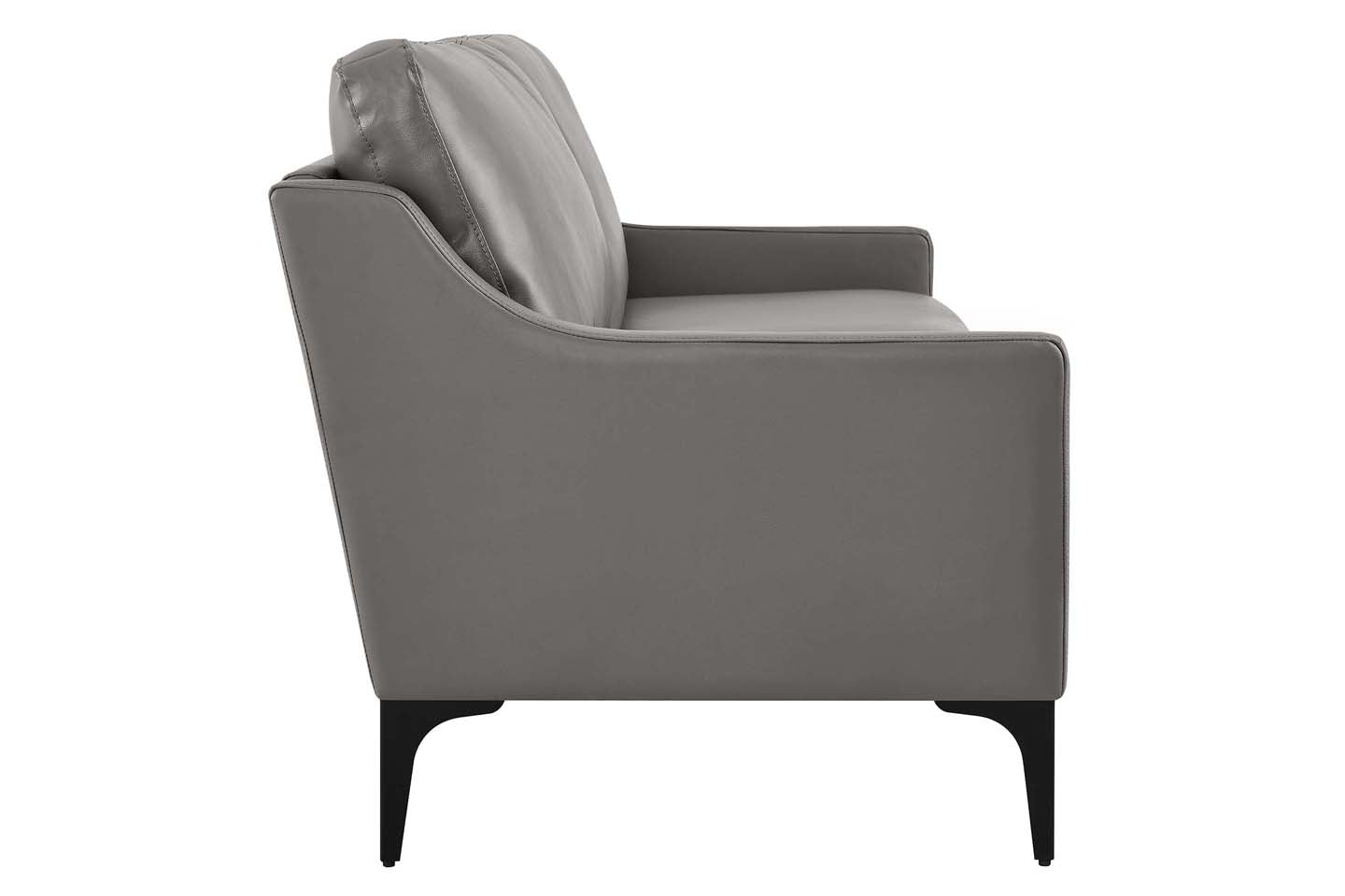 Madison 2 Seater Sofa, Gray Imitation Leather