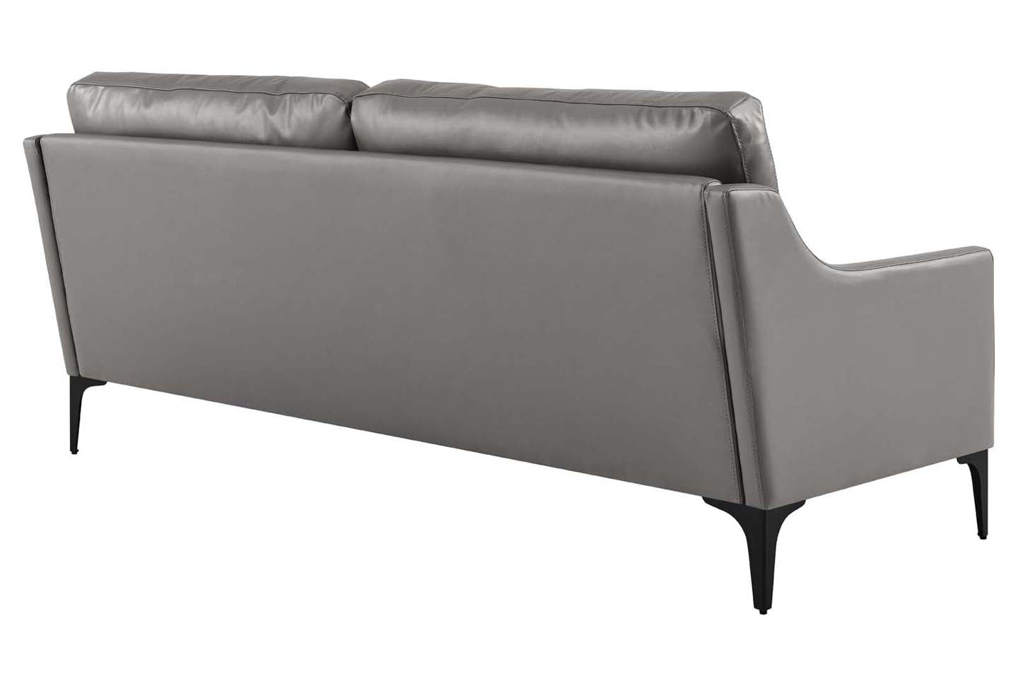 Madison 2 Seater Sofa, Gray Imitation Leather