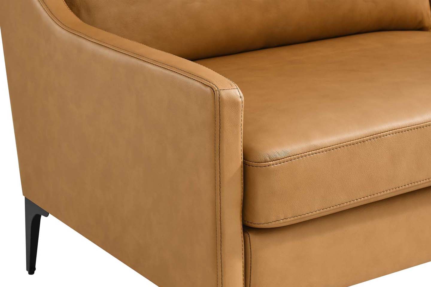 Madison 2 Seater Sofa, Tan Imitation Leather