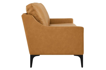 Madison 2 Seater Sofa, Tan Imitation Leather