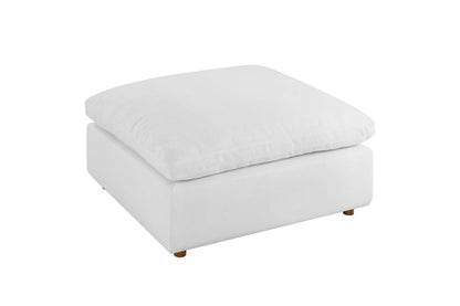 Commix Deep Seat Sectional Sofa With Ottoman, 3 Seater, White