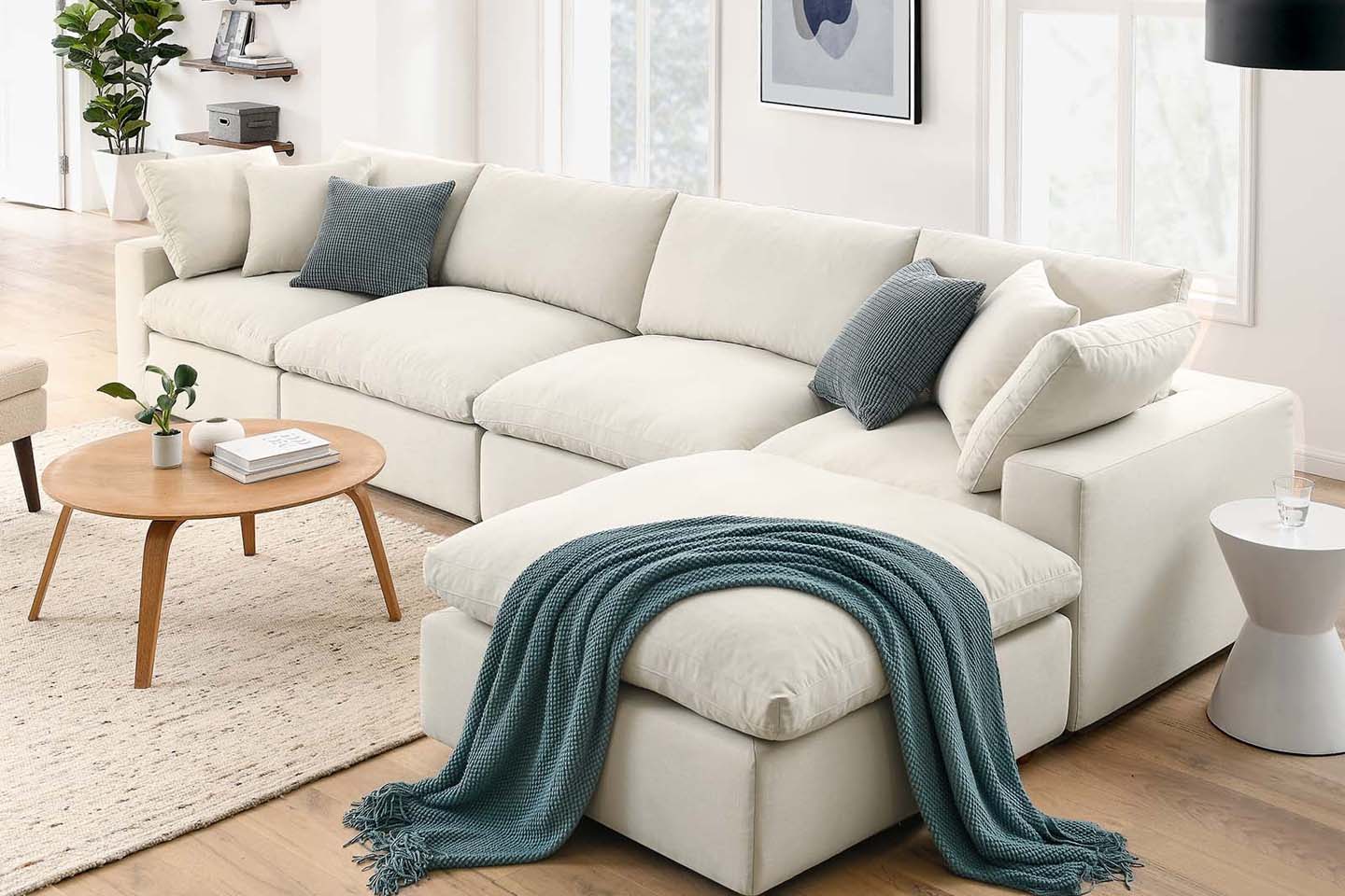 Light beige deals sectional