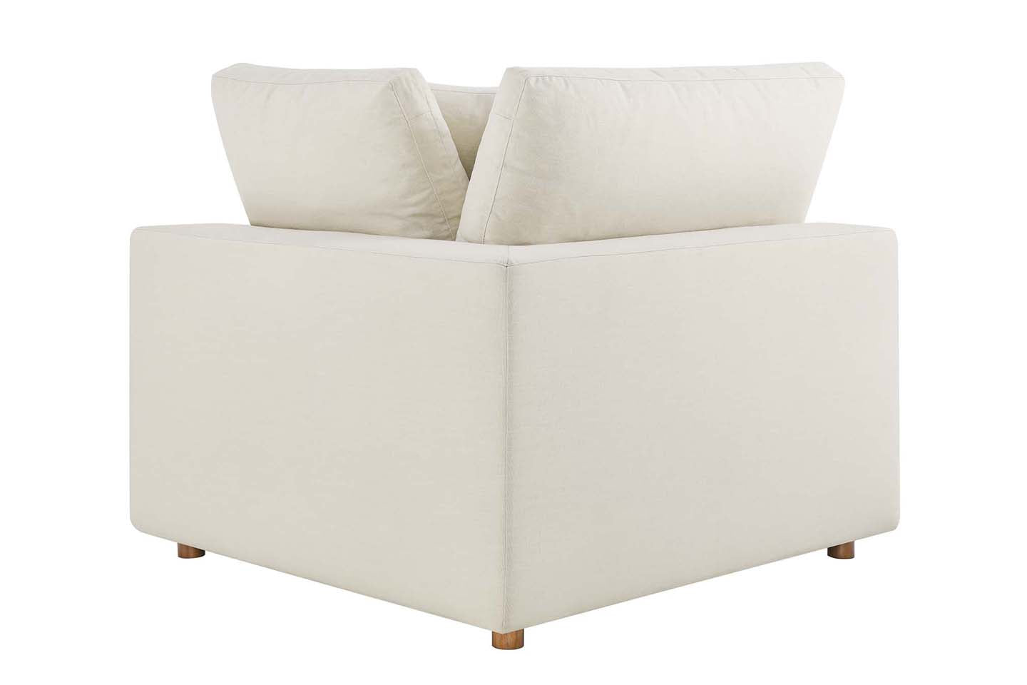 Commix Deep Seat Sectional Sofa With Ottoman, 4 Seater, Light Beige