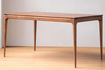 H Solid Wood Dining Table, Walnut