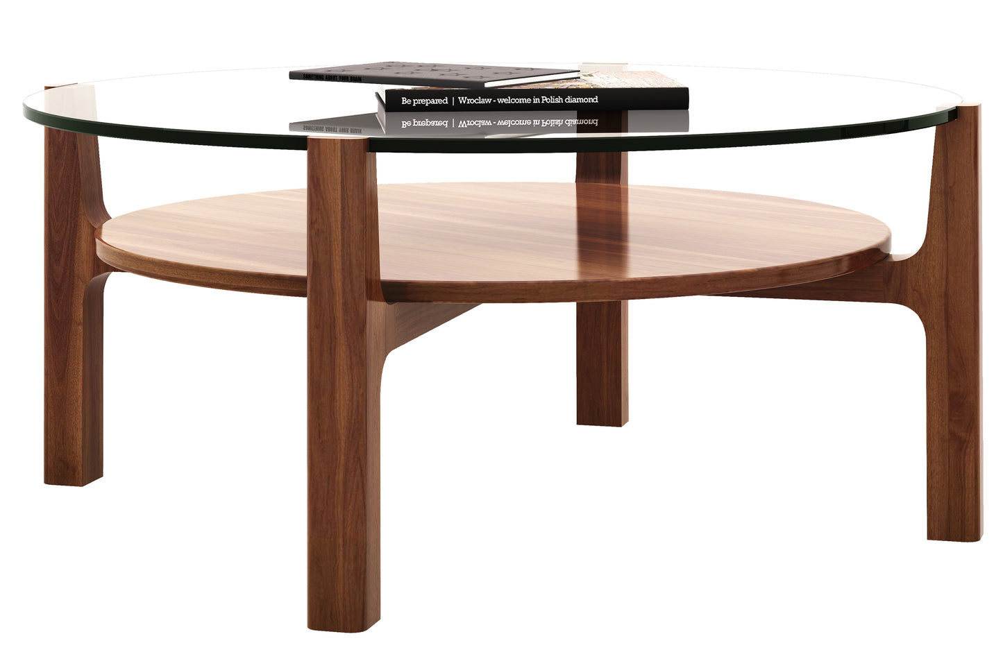 Soho Coffee Table, Round, Dark Walnut, 36in