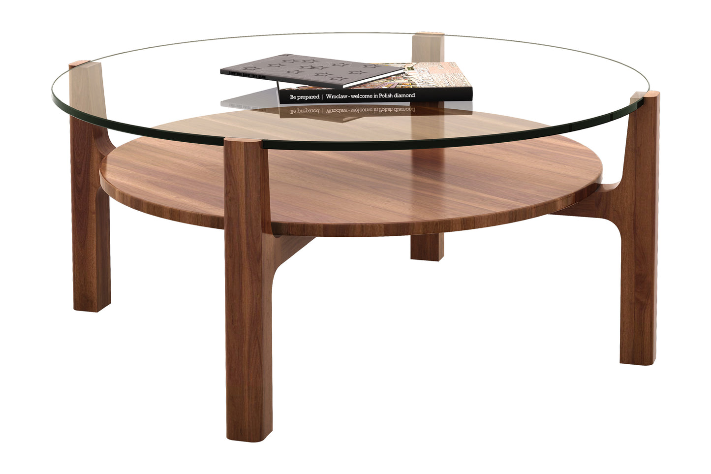 Soho Coffee Table, Round, Dark Walnut, 36in