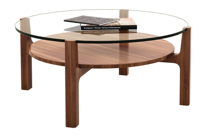 Soho Coffee Table, Round, Dark Walnut, 36in