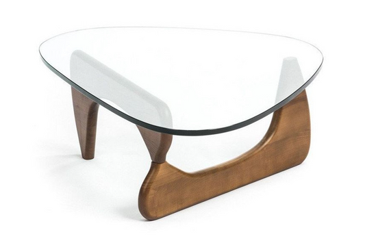 Noguchi Style Coffee Table, Walnut, 50in