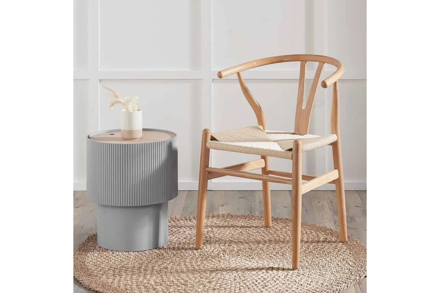 Wishbone Dining Chair, Natural with Natural Seat