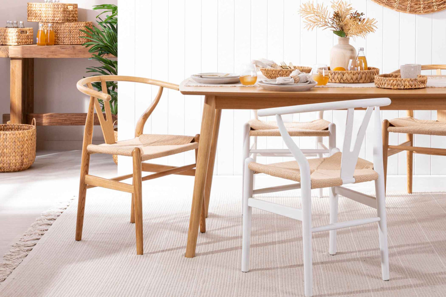 Wishbone Dining Chair, Natural with Natural Seat