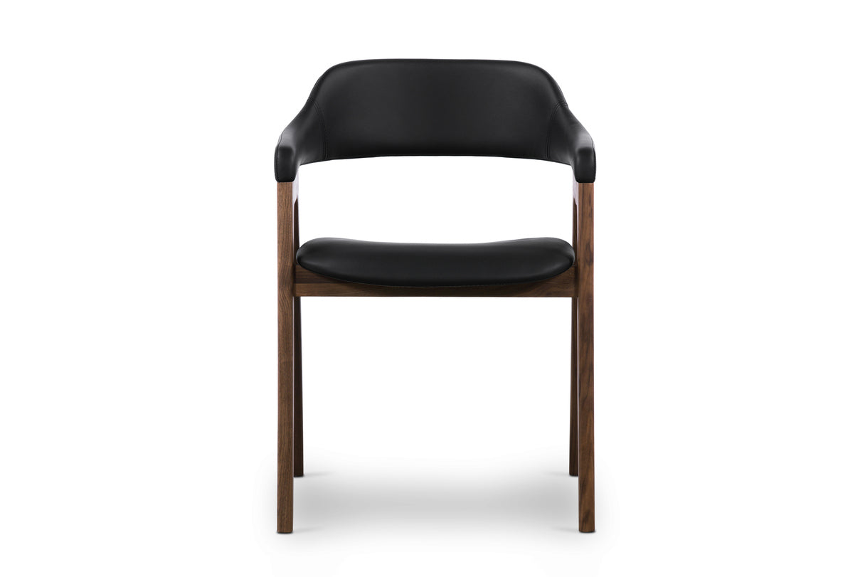 Atlas Dining Chair, Black PU Leather