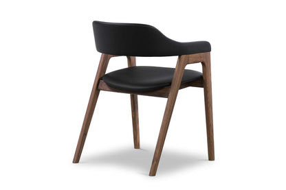 Atlas Dining Chair, Black PU Leather