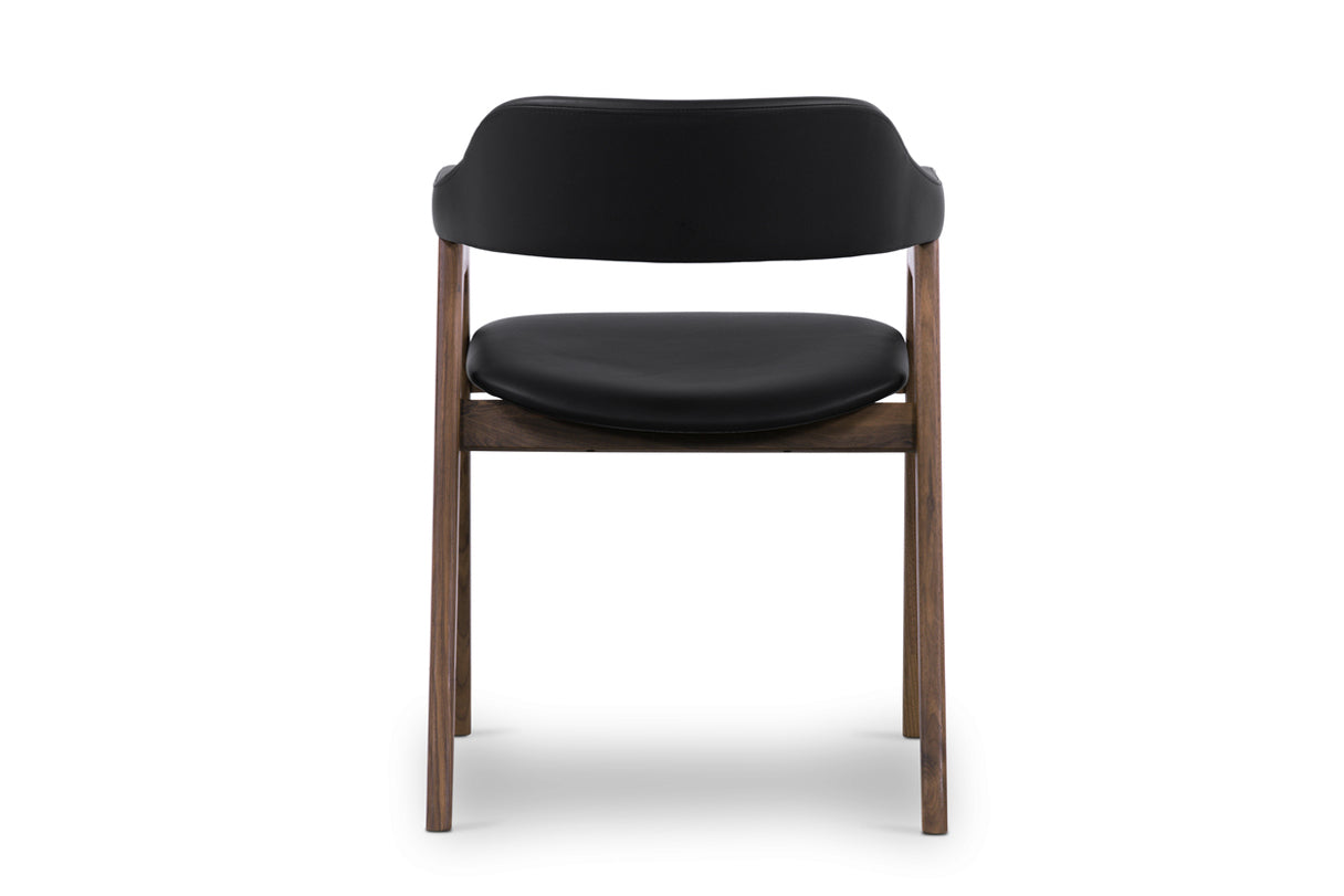 Atlas Dining Chair, Black PU Leather