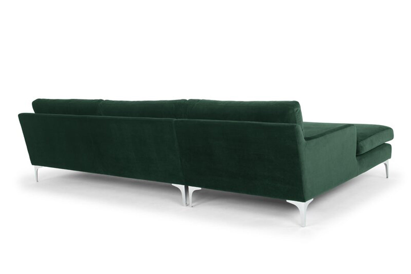 Jones Sectional Sofa With Chaise, Right Facing, Green, Velvet