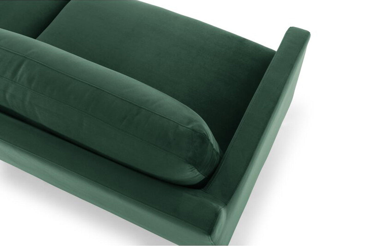 Jones Sectional Sofa With Chaise, Right Facing, Green, Velvet