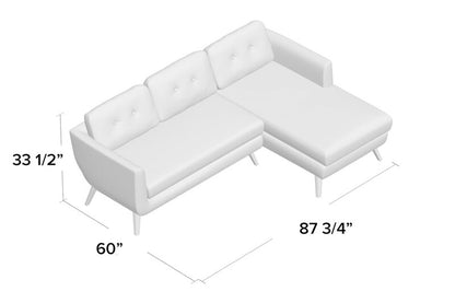 Glen 2 - Piece Upholstered Sectional, Left Facing, Venga Beige