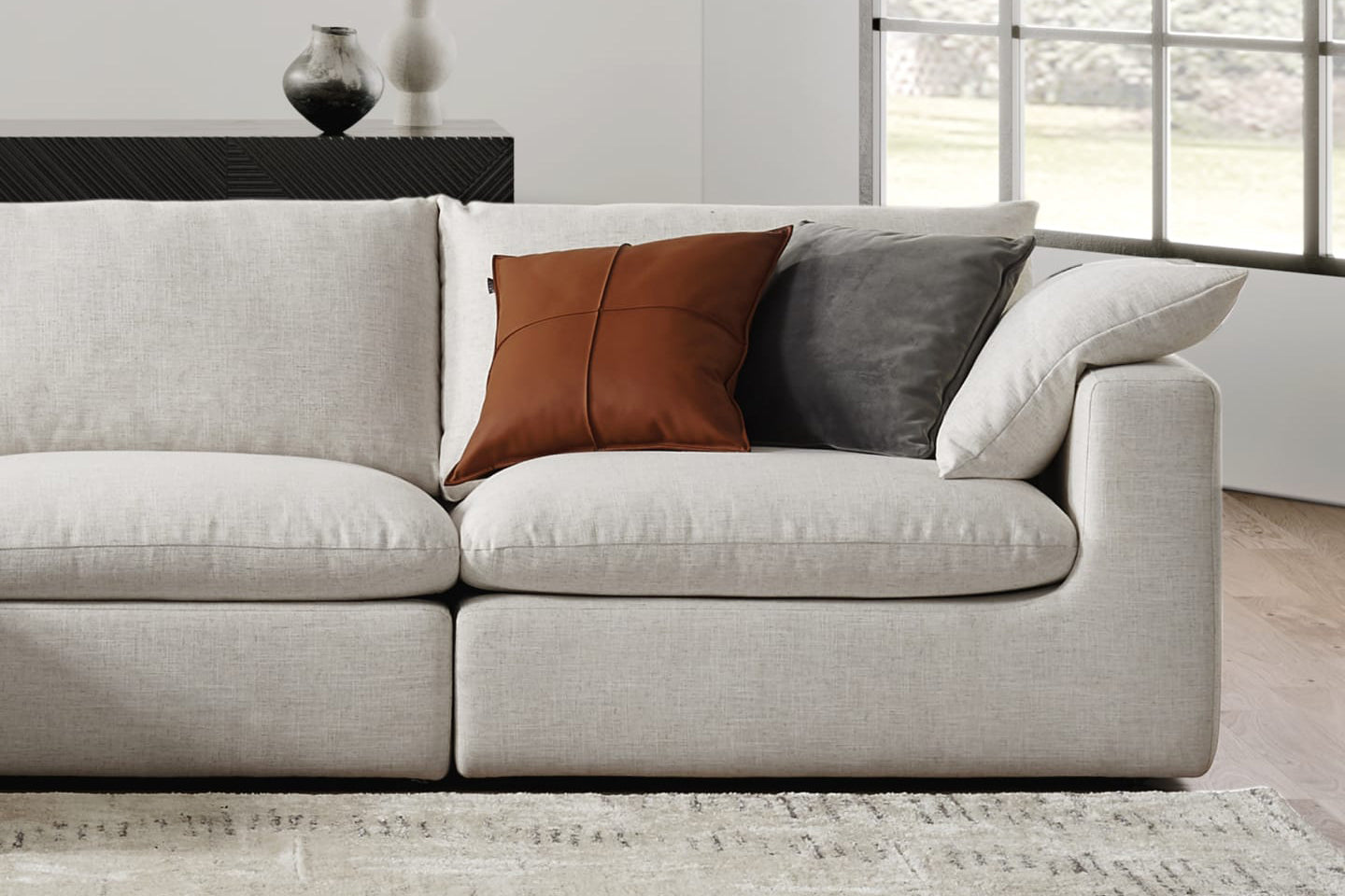 Dawson Sofa, 2 Seater, Ivory