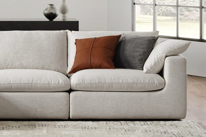 Dawson Sofa With Ottoman, 2 Seater, Ivory