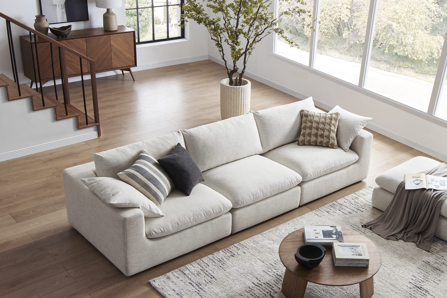 Dawson Sofa, 3 Seater, Ivory