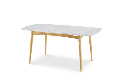 Kelsey Marble Dining Table, Natural Ash